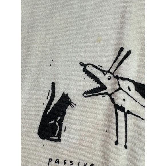 1990s STUDIO ROJA. Joe Crabtree CATS All Over Short Sleeve T Shirt. L-XL - Picture 12 of 13